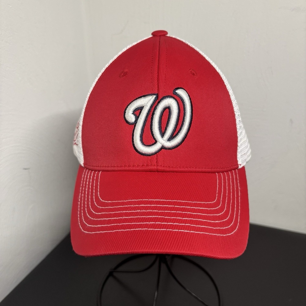 Washington Nationals Trucker Hat Cap‎ Red White Snapback Fan Favorite Unisex MLB